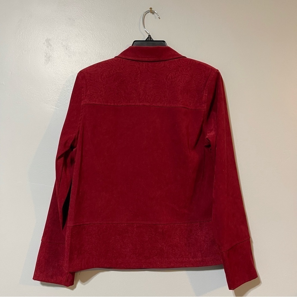 Notations Women’s Paisley 4 Button Vintage Jacket In Red And Black Size PS Retro - Picture 4 of 10
